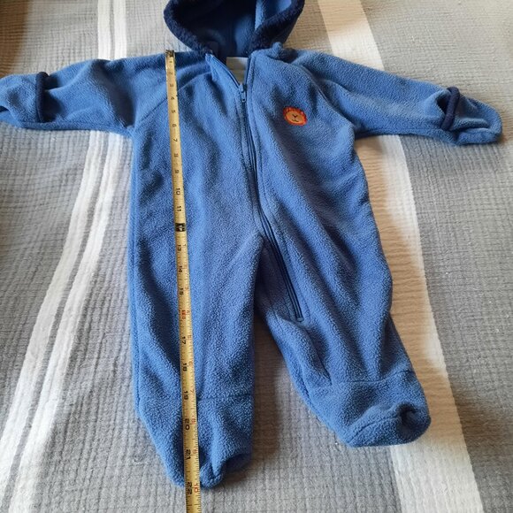 OKIE DOKIE Infant Woolen Coverall Snowsuit with Hoodie - Navy/ Lion, 3-6 months - Picture 12 of 16